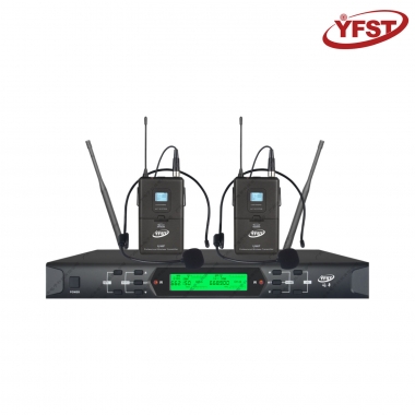 U段無線麥克風-一拖二領夾