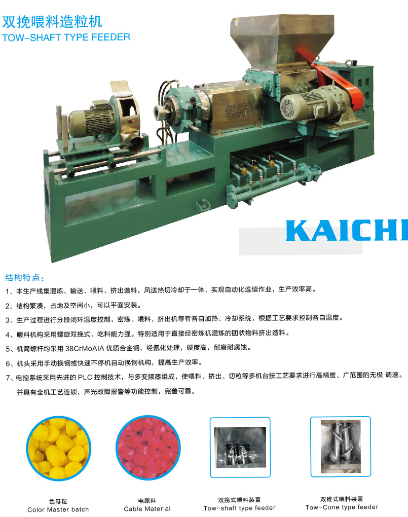 雙挽喂料(liào)造(zào)粒(lì)機 雙挽喂料造粒機